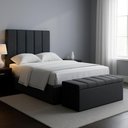 Ver mais imagens de Recamier Calcadeira Bau 100 Cm Dalia Linho Chumbo Artte
