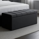 Ver imagem 2 de Recamier Calcadeira Bau 100 Cm Dalia Linho Chumbo Artte