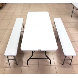 Mesa Maleta Branca Dobrável 1,80m - 4