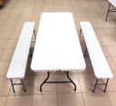 Ver imagem 4 de Mesa Maleta Branca Dobrável 1,80m