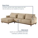 Ver imagem 5 de Sofá Living 260cm Chaise Lado Esquerdo Artheus Linho
