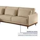 Ver imagem 6 de Sofá Living 260cm Chaise Lado Esquerdo Artheus Linho