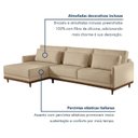 Ver imagem 7 de Sofá Living 260cm Chaise Lado Esquerdo Artheus Linho
