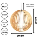 Ver imagem 2 de Luminária Teto Tipo Pendente Celestial Mdf:preta
