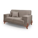 Ver imagem 4 de Sofá Milão 2 Lugares 159cm Marrom Bouclê Clássico Living Casa Imperial