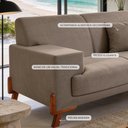 Ver imagem 2 de Sofá Milão 2 Lugares 159cm Marrom Bouclê Clássico Living Casa Imperial