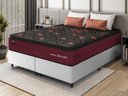 Ver imagem 1 de Conjunto Cama Box c/ Molas Ensacadas Toronto Vermelho King 193x203x66