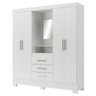 Guarda-Roupa 4 Portas 3 Gavetas GR4366 Branco Agreste Rodial Móveis - 2