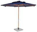 Ver imagem 1 de Ombrelone Leblon Azul Royal em Madeira 2,40 Mt (larg) Base 65x65 Cm Central com Tecido Bagun -