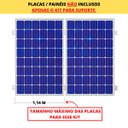 Ver imagem 3 de Kit Estrutura Fixador Linha C 1,20m para 3 Placas Solar Alumínio Inox Telha Fibro Ondulada Viga Metá