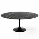 Ver imagem 1 de Mesa de Jantar Tulipa Saarinen Redonda 137x90 Cm Mármore Nero