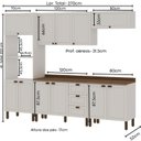 Ver imagem 3 de Cozinha Completa Modulada 5 Módulos Modelo Americano Provençal com Tampo Conecta Branco/Ébano