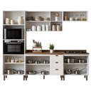 Ver imagem 4 de Cozinha Completa Modulada 5 Módulos Modelo Americano Provençal com Tampo Conecta Branco/Ébano