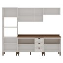 Ver imagem 5 de Cozinha Completa Modulada 5 Módulos Modelo Americano Provençal com Tampo Conecta Branco/Ébano