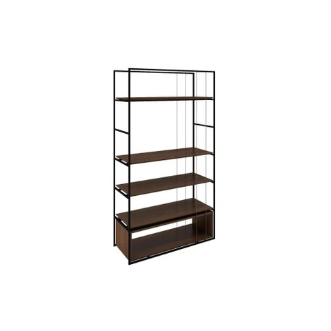Estante Columbia Avelã/ Metal Preto Rudnick 1154181221