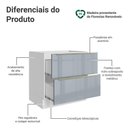 Ver imagem 3 de Balcão de Cozinha 80 Cm 2 Gavetas (sem Tampo) Branco/cinza Lux Madesa Branco/cinza