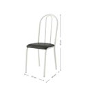 Ver imagem 4 de Conjunto Mesa de Jantar com 4 Cadeiras em Aço Carbono e Tampo de Granito Mescla Branco/Preto Monique