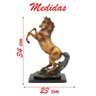 Decoração Escultura Estátua Cavalo Dourado Ornamento Estatueta Resina - 3
