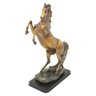 Decoração Escultura Estátua Cavalo Dourado Ornamento Estatueta Resina - 2
