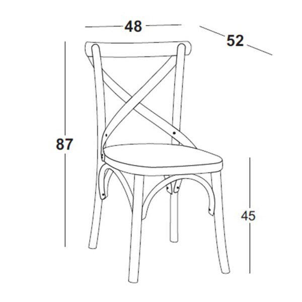 Cadeira Madeira Maciça x Maxima - 2