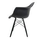 Ver imagem 4 de Conjunto 2 Cadeiras Eames com Braço Preta Polipropileno Sala Jantar Cozinha Escritório