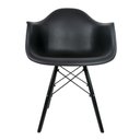 Ver imagem 3 de Conjunto 2 Cadeiras Eames com Braço Preta Polipropileno Sala Jantar Cozinha Escritório