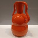 Ver imagem 6 de Vaso Decorativo de Cerâmica Laranja 25x17x17cm Enfeite Sala Mesa Estante Flores