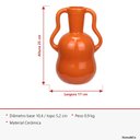 Ver mais imagens de Vaso Decorativo de Cerâmica Laranja 25x17x17cm Enfeite Sala Mesa Estante Flores