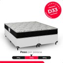 Ver imagem 5 de Cama Box Queen Bipartido + Colchão D33 One Face - 56x158x198cm - e-Shop Casa - Couro