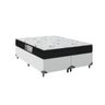 Cama Box Queen Bipartido + Colchão D33 One Face - 56x158x198cm - E-shop Casa - Couro - 1