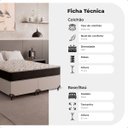 Ver imagem 2 de Cama Box Queen Bipartido + Colchão D33 One Face - 56x158x198cm - e-Shop Casa - Couro
