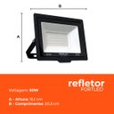 Ver imagem 3 de Refletor de Led 50w Luz Branca 110/220v 25.000h Fortled