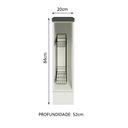 Ver imagem 3 de Balcão Porta-Temperos Armário de Cozinha 100% MDF 20 cm (Com Tampo) Branco Acordes Madesa