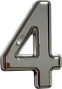 Ver imagem 1 de Números Residencial PVC Espelhado 15 Cm Resistente Elegante:Prata/4