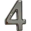 Ver imagem 1 de Números Residencial PVC Espelhado 15 Cm Resistente Elegante:Prata/4