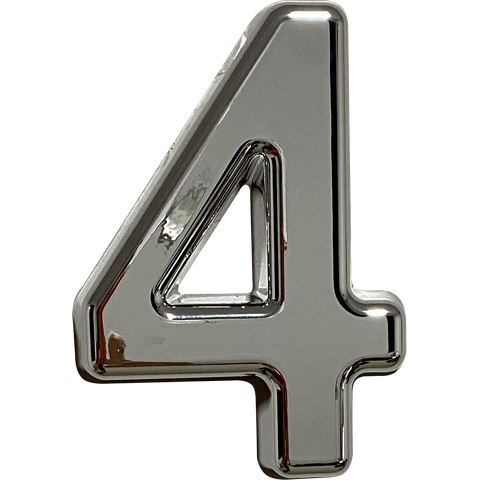Números Residencial PVC Espelhado 15 Cm Resistente Elegante:Prata/4