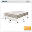 Ver imagem 3 de Cama Box Branca + Colchão King Size Santa Cruz Bege Molas Ensacadas Euro Pillow 193x203x72cm