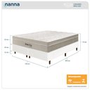 Ver imagem 3 de Cama Box Branca + Colchão King Size Santa Cruz Bege Molas Ensacadas Euro Pillow 193x203x72cm