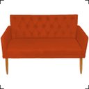 Ver imagem 2 de Namoradeira Decorativa Para Sala Capitonê Com Base Para Recepção Escritório Suede