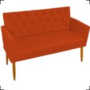 Ver imagem 1 de Namoradeira Decorativa Para Sala Capitonê Com Base Para Recepção Escritório Suede