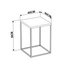 Ver imagem 4 de Mesa Lateral Industrial Cube G - Carvalho/Preto