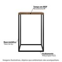 Ver imagem 2 de Mesa Lateral Industrial Cube G - Carvalho/Preto