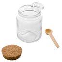 Ver imagem 3 de Kit 6 Porta Tempero Vidro Colher Bambu tampa de Rolha 240ml