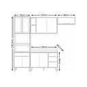 Ver imagem 2 de Cozinha Modulada Plena Pe0001 com 9 Portas e 4 Gavetas com Tampo Cinamon Touch Nude Demóbile
