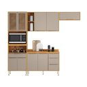 Ver imagem 4 de Cozinha Modulada Plena Pe0001 com 9 Portas e 4 Gavetas com Tampo Cinamon Touch Nude Demóbile