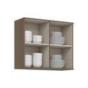 Ver imagem 4 de Módulo Cozinha Henn Connect Aéreo P/ C/ 2 Portas Ripadas 80cm Duna/cristal-henn