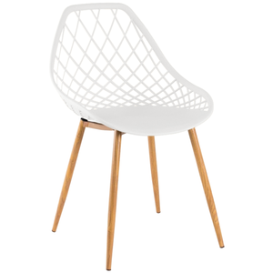 Cadeira Cleo Cloe Clarice Web Jardim Assento Polipropileno - Branco
