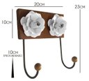 Ver imagem 2 de Gancho de Ferro Decorativo para Pendurador de Bolsa e Roupa para Quarto Libertas Rosas Artesanato Ca