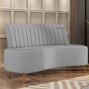 Ver imagem 2 de Sofá 2 Lugares Living 160cm Pé Palito Maraú Veludo Cinza K01 - D'Rossi