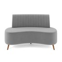 Ver imagem 3 de Sofá 2 Lugares Living 160cm Pé Palito Maraú Veludo Cinza K01 - D'Rossi